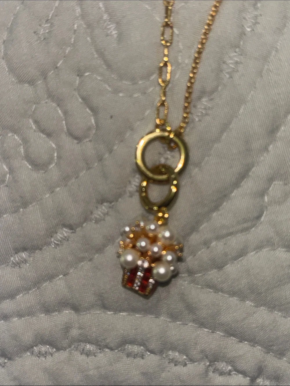 kate spade Gold Pearl Popcorn Pendant Necklace - Gold